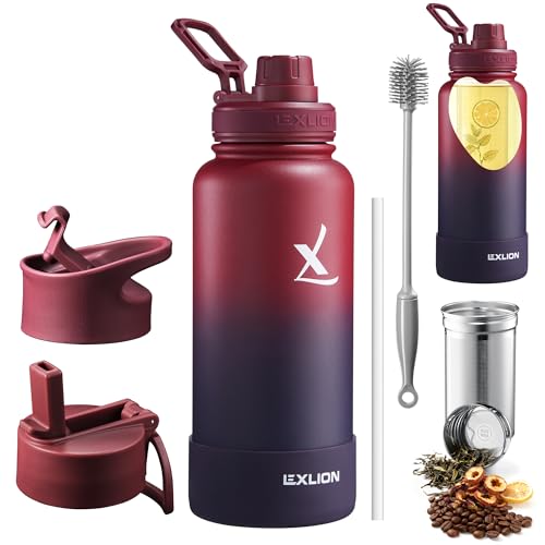 Tea Infuser Water Bottle 32 Oz (Dark Rainbow / 32 Ounces)