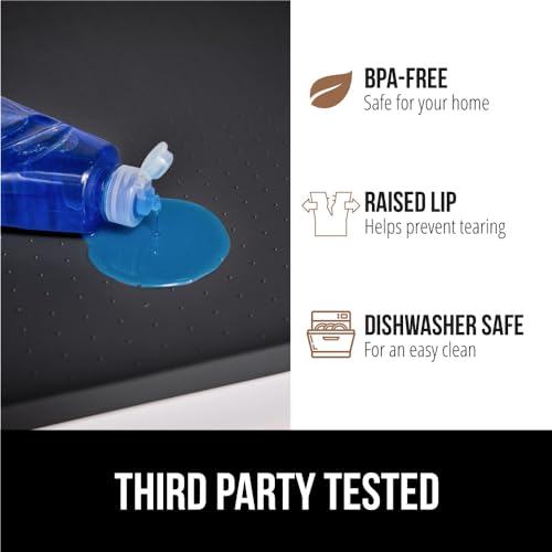 Waterproof Silicone Under Sink Mat (Black / 28"w X 22"l)