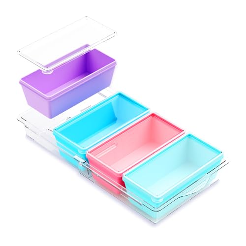 2 Cup Silicone Freezer Molds with Lids (Pastel Rainbow / 4x 2-Cup)