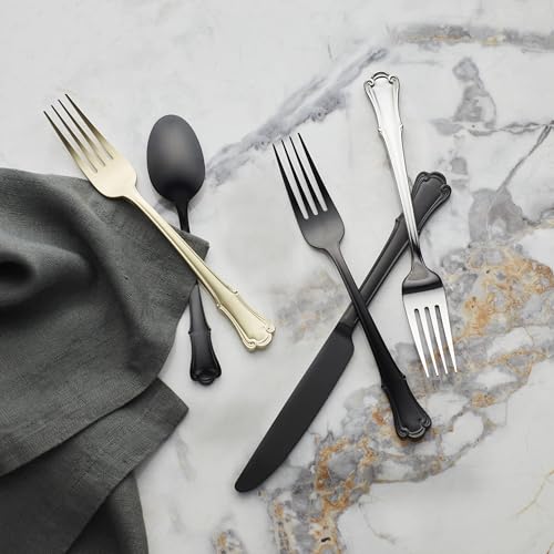 James Street Champagne Satin 20 (Champagne / 20 Count / 20-Piece Flatware Set)