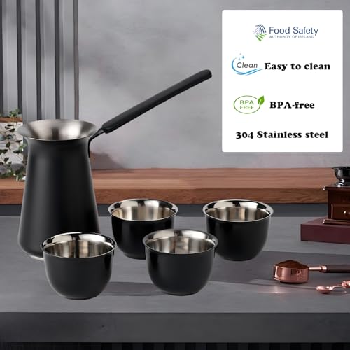 Turkish Coffee Pot Set (SET-Black)
