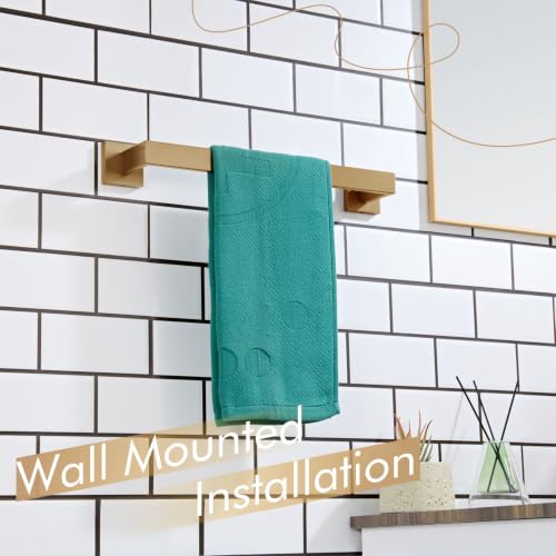 16 Inch Towel Bar for Bathroom Wall Kitchen Towels Holder Wall Mount SUS304 Stainless Steel Towel Rack (Champagne Bronze / 16-Inch)