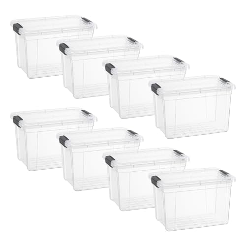 8.7 Quart Clear Plastic Storage Boxes with Lids (8.7 Quart)