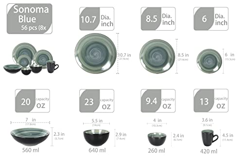 HomeVss Stoneware Sonoma Dinnerware Set