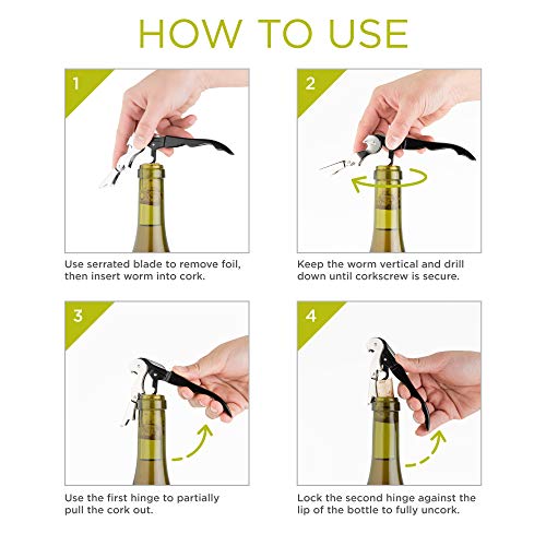 Truetap Double Hinged Waiter's Corkscrew Wine Opener