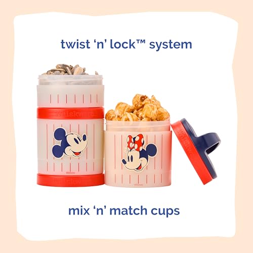 Mickey & Friends Snack Containers 3 Stackable Snack Cups Baseball (Disney / Mickey & Minnie)