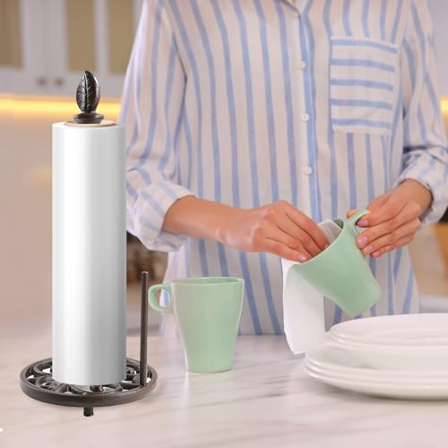 Cast Iron Paper Towel Holder (Leaf Brown)