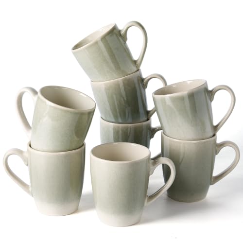 Coffee Mugs Set (8pcs / Glacier-Sage Green)