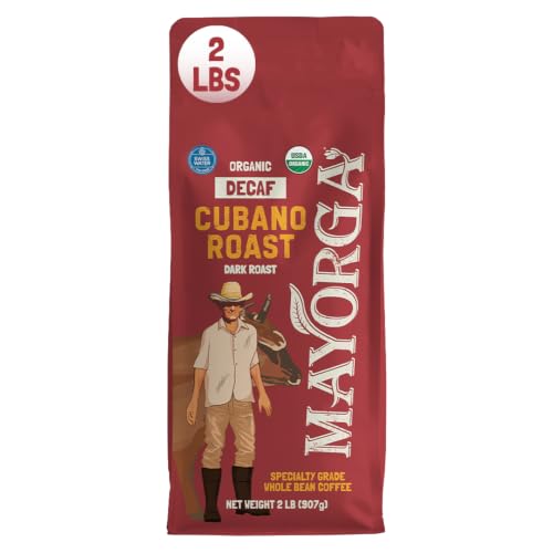 Decaf Coffee 2lb Bag Dark Roast Organic Swiss Water Decaffeinated Cubano Roast Coffee (32 Ounce (Pack of 1))