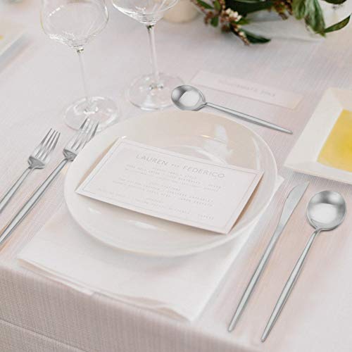 Matte Silverware Set for 12 (Silver / 60-piece)