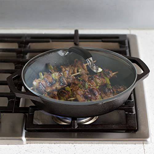 8 Inch Tempered Glass Lid Compatible with 8" Lodge Cast Iron Skillet and 2 Quart Serving Pots (8 INCH)