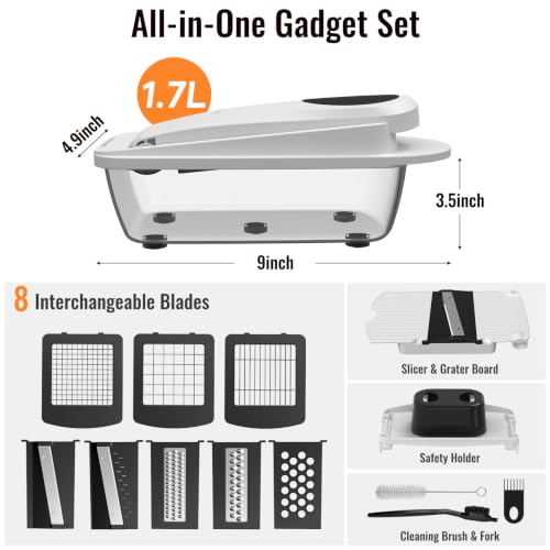 8 Blade Cook Tool & Gadget Sets (White)