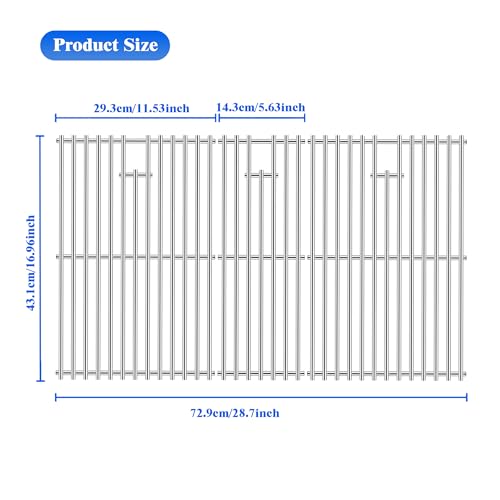 Cooking Grates for Nexgrill 720 (16.96"D x 28.7"W)