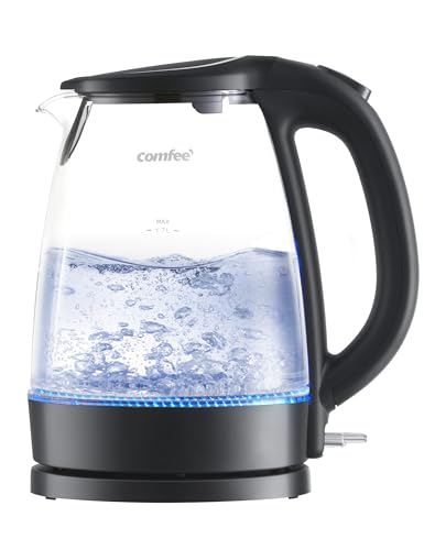 Glass Electric Kettle (Deep Black / 1.8 Quarts)