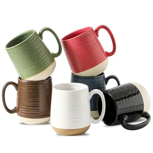 Ceramic Coffee Mugs Set of 6 (Colorful / Set of 6)