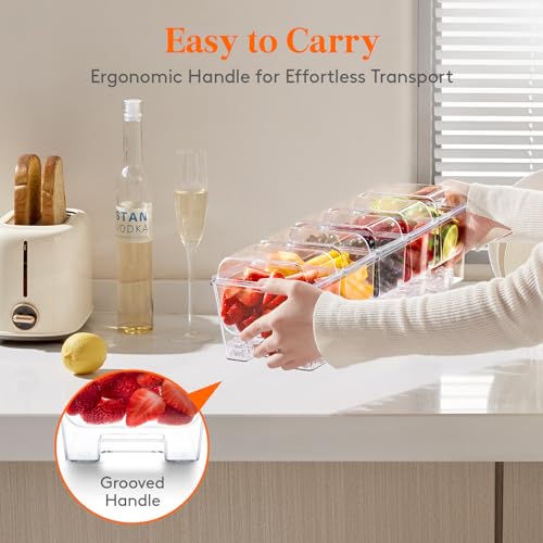 Chilled Condiment Caddy with Spoons (with Accessories / 5 Containers)