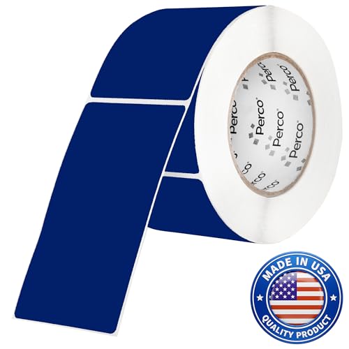 Dark Blue 3x5 Inch Perforated Sticker Labels (Mini Roll / Dark Blue)