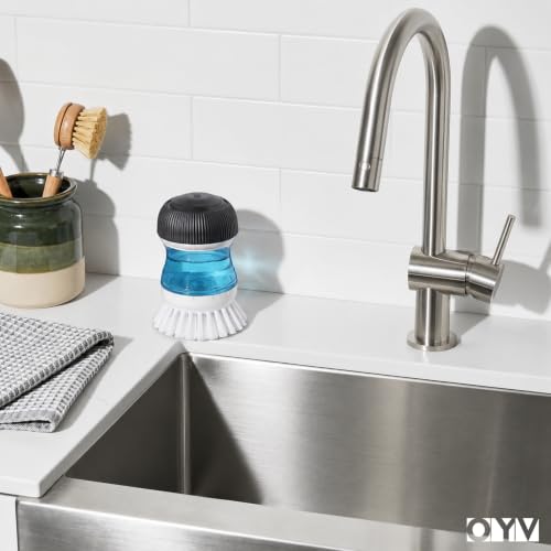 Soap Dispensing Palm Brush (Black/Clear/White)