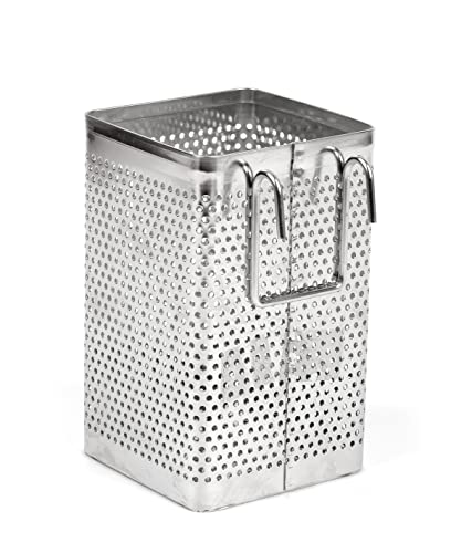 Kitchen Utensil Chopsticks Perforated Holder with Hooks (Small Square)