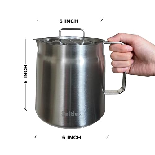 304 Stainless Steel Deep Fryer Pot with Basket and Oil Strainer