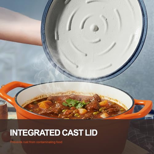 Enameled Cast Iron Dutch Oven (5.5 Quart / Orange)
