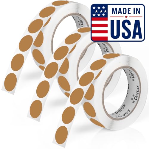 Kraft Brown Perforated Round Circle Dot Sticker 1 (Kraft Brown / 1 Inch)