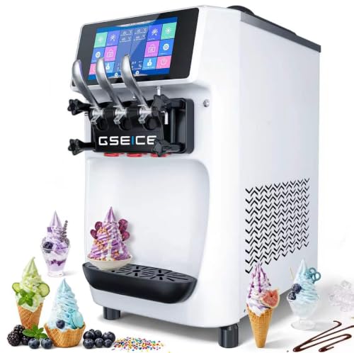 Commercial Soft Serve Ice Cream Machine 3 Flavor