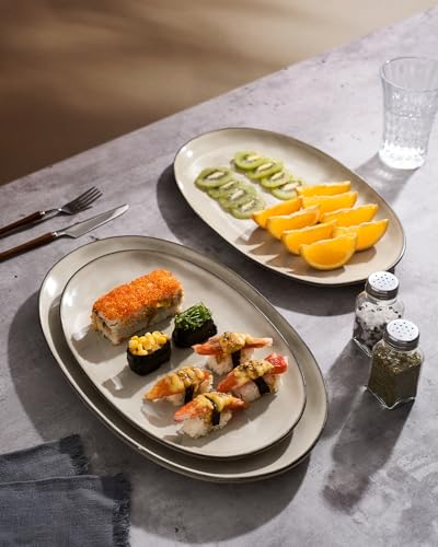 Serving Platters Set of 3 Sizes (Light khaki)