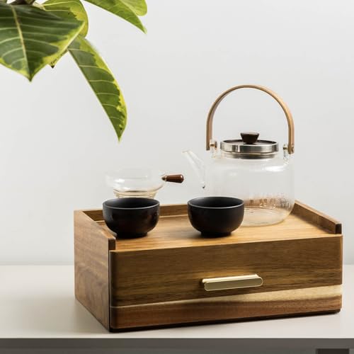 Acacia Wood Tea Bag Organizer