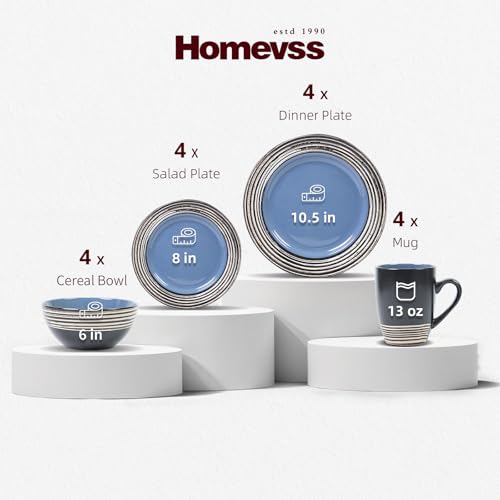 HomeVss 16 Piece Dinnerware Set