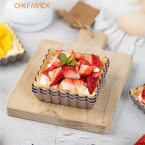 Mini Square Tart Pan Set (4" Square 4Pcs)