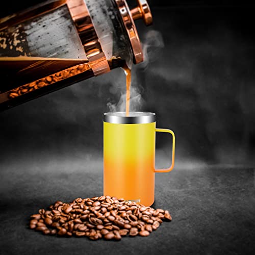 20 oz Insulated Coffee Mug (A1.Mango Yellow / 20 ounces (1 pack))