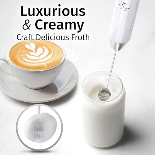 Rechargeable Milk Frother Handheld (Lux Quartz / Rechargeable Z1 Motor Max)
