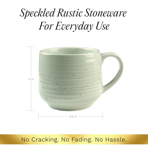Siterra Artist's Blend 17 oz. Stoneware Mug Set (Aqua Blend / Mug Set)