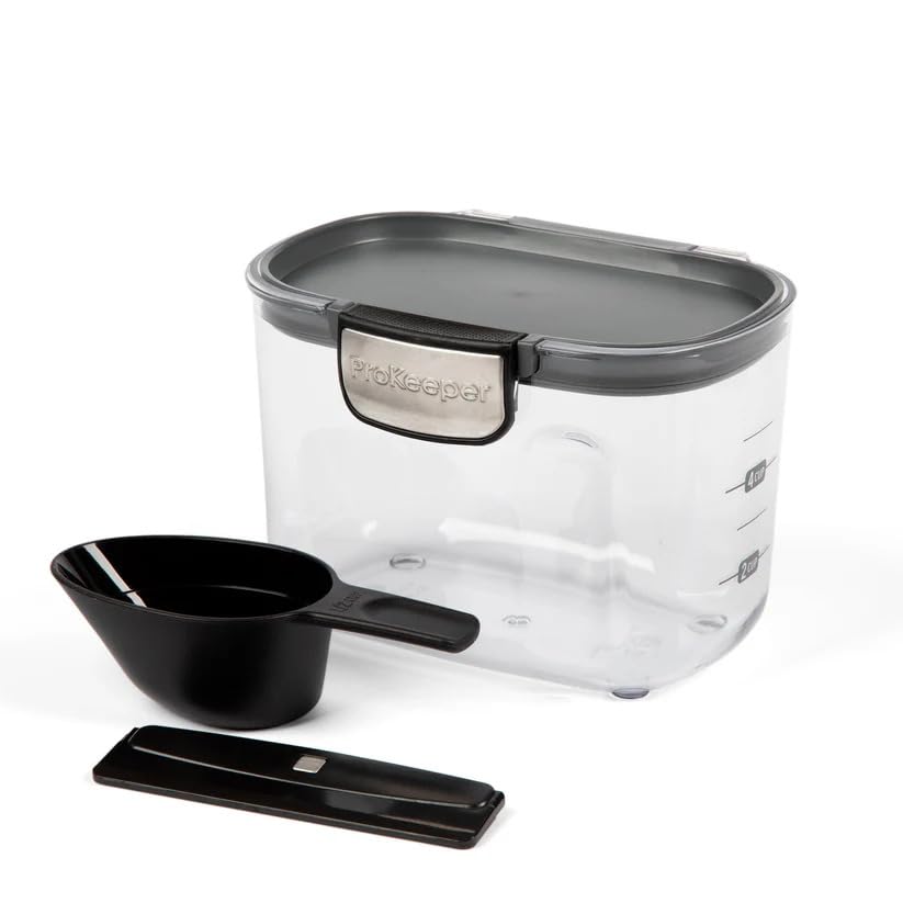 International ProKeeper+ Clear Plastic Airtight Food Baker's Kitchen Storage Organization Container Canister Set with Magnetic Accessories (2- Piece Set)