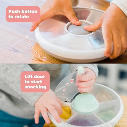 Kids Small Snack Spinner Flip Bundle with Hand Strap and Sticker Sheet (Mint Green / Small - Flip)