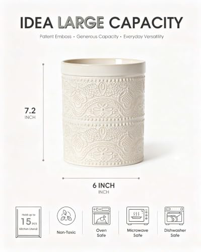Kitchen Utensil Holder (Antique White)