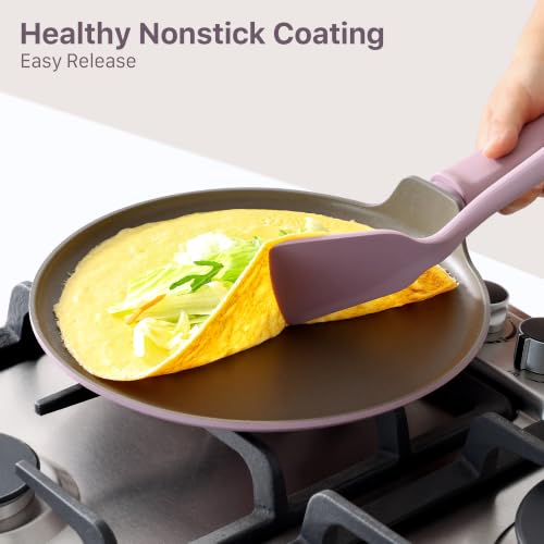 20Pcs Nonstick Pots and Pans Set (Lavender Purple / L)