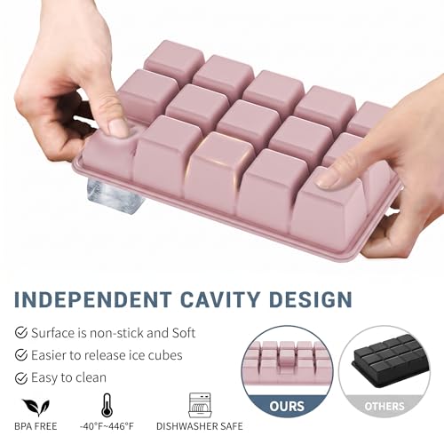 Silicone Ice Cube Tray 2 Pack (Pink / Ice Cube Tray 2 Pack)