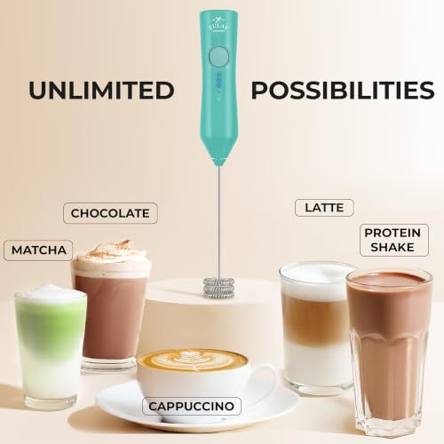 Rechargeable Milk Frother Handheld (ZK Dynamic Tornado Mint / Rechargeable Z1 Motor Max)