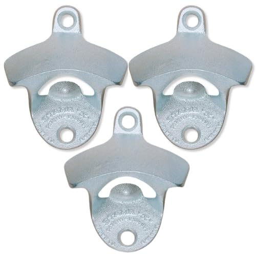 Original Plain Wall Mounted Bottle Opener (3 PC - Silver Plain STARR "X")