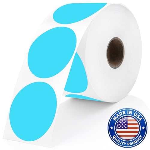 Light Blue Thermal Labels (Light Blue / 735 Stickers)