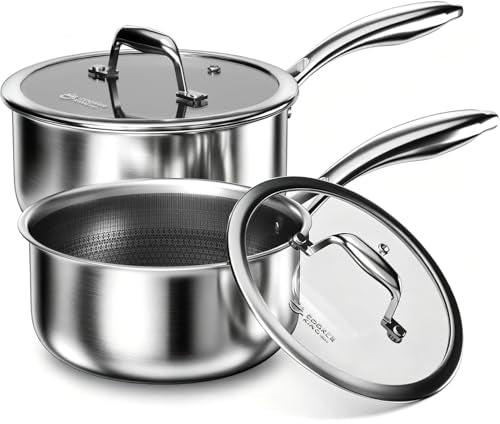 1.5 QT & 2 QT Stainless Steel Pots Set (1.5 Quarts & 2 Quarts)