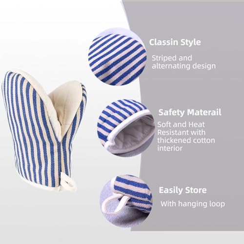 1 Pair Mini Oven Mitts (Blue)