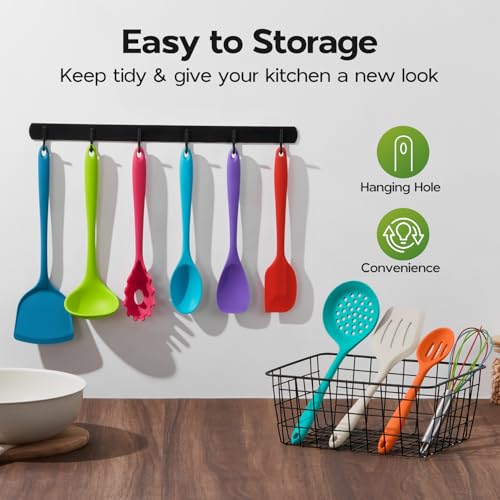 Silicone Kitchen Utensils (Colorful)