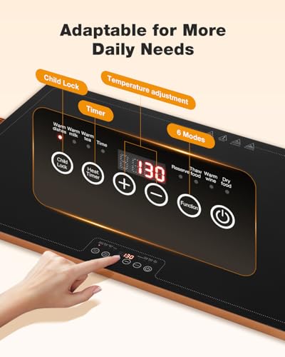 Electric Warming Tray (32″×18″ / Gold)