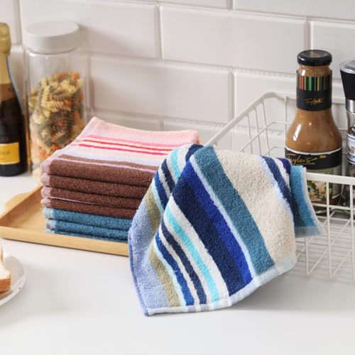 Dish Cloths for Washing Dishes (Wide Stirpe / 12x12 inch)