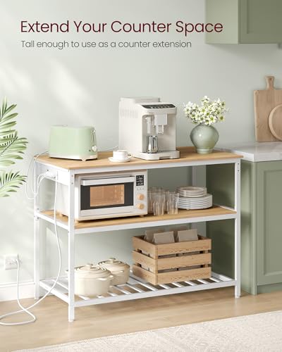 Kitchen Island with 3 Shelves