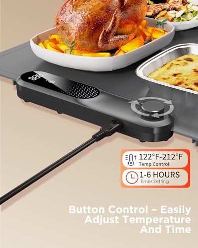 Food Warming Mat (Grey / XL Large: 24“x16")