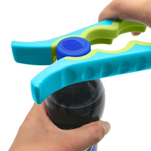 Jar Opener & Bottle Opener for Seniors with Arthritis (Blue)